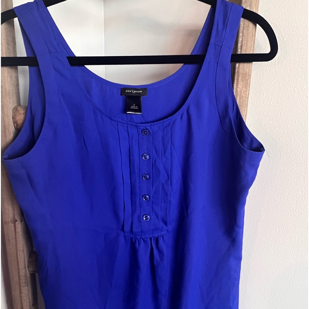 NWOT Ann Taylor Blue Tank